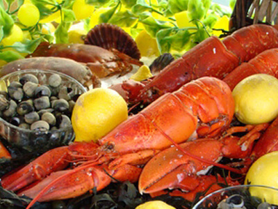 Ein Partyservice liefert Meeresfrüchte und Meerestiere.